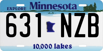 MN license plate 631NZB