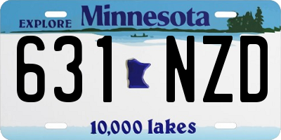 MN license plate 631NZD