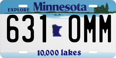 MN license plate 631OMM