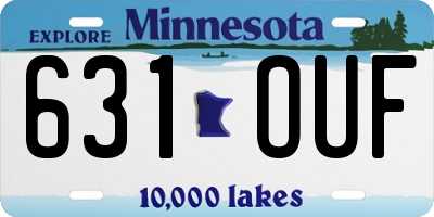 MN license plate 631OUF