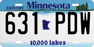 MN license plate 631PDW