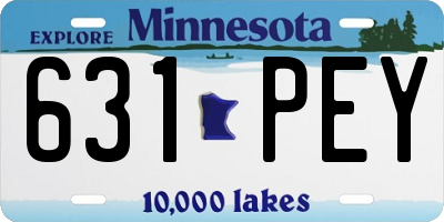 MN license plate 631PEY