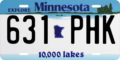 MN license plate 631PHK