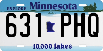 MN license plate 631PHQ