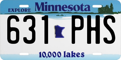 MN license plate 631PHS