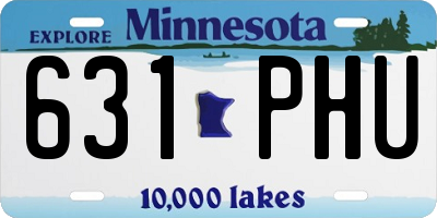 MN license plate 631PHU