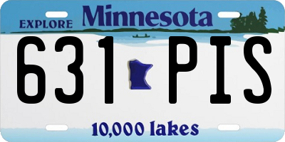 MN license plate 631PIS