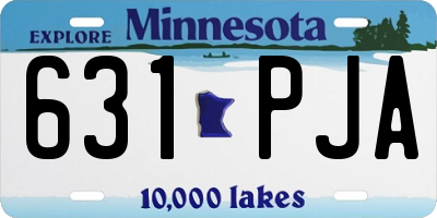 MN license plate 631PJA
