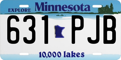 MN license plate 631PJB