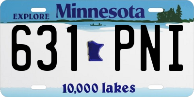 MN license plate 631PNI