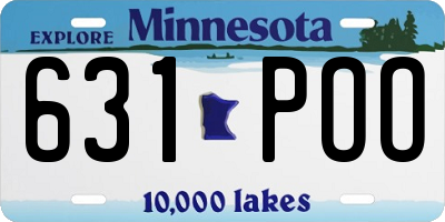 MN license plate 631POO