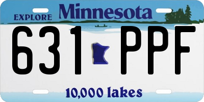 MN license plate 631PPF