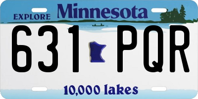 MN license plate 631PQR