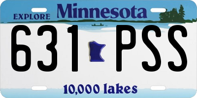 MN license plate 631PSS