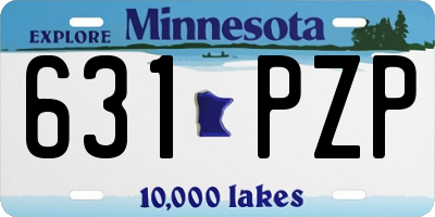 MN license plate 631PZP