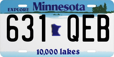 MN license plate 631QEB