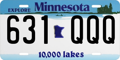 MN license plate 631QQQ