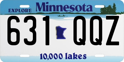 MN license plate 631QQZ