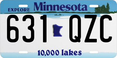 MN license plate 631QZC