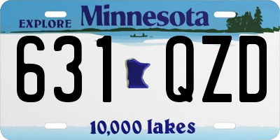 MN license plate 631QZD