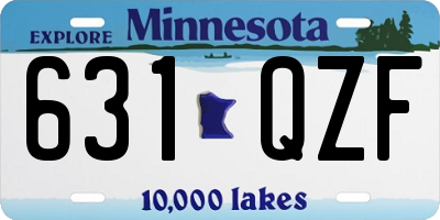MN license plate 631QZF