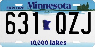 MN license plate 631QZJ