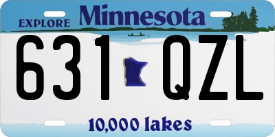 MN license plate 631QZL