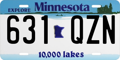 MN license plate 631QZN