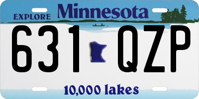 MN license plate 631QZP