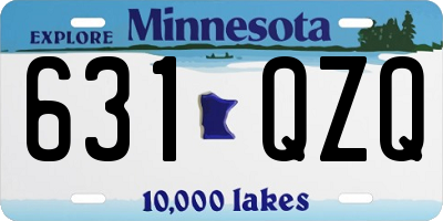 MN license plate 631QZQ