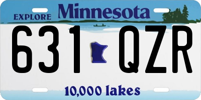MN license plate 631QZR
