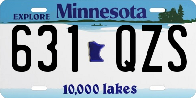 MN license plate 631QZS