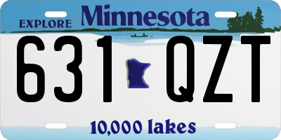 MN license plate 631QZT