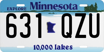 MN license plate 631QZU