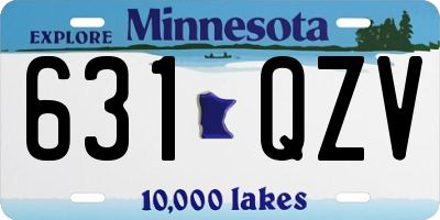 MN license plate 631QZV