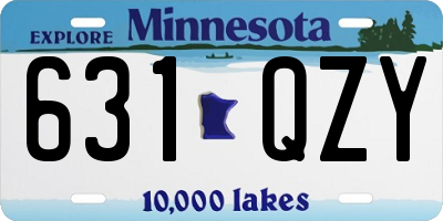 MN license plate 631QZY
