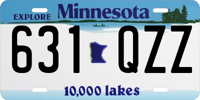 MN license plate 631QZZ