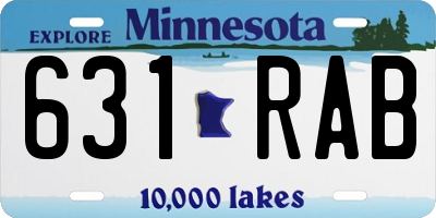 MN license plate 631RAB