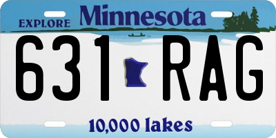 MN license plate 631RAG