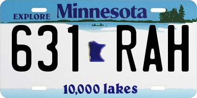 MN license plate 631RAH