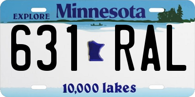 MN license plate 631RAL