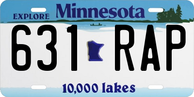 MN license plate 631RAP