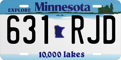MN license plate 631RJD