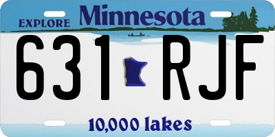 MN license plate 631RJF