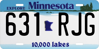 MN license plate 631RJG