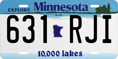 MN license plate 631RJI