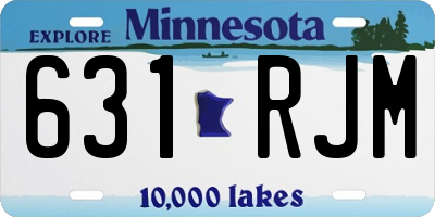 MN license plate 631RJM