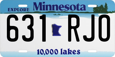 MN license plate 631RJO
