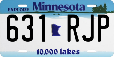 MN license plate 631RJP