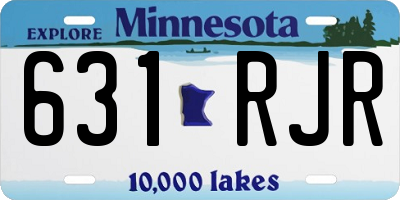 MN license plate 631RJR